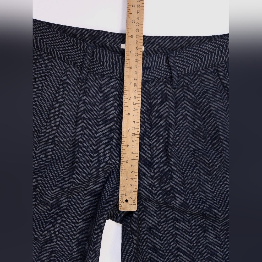 Levi's Herringbone Navy Blue Cropped Pleated Button Cuffed Riding Pants Size 26 - Picture 7 of 16